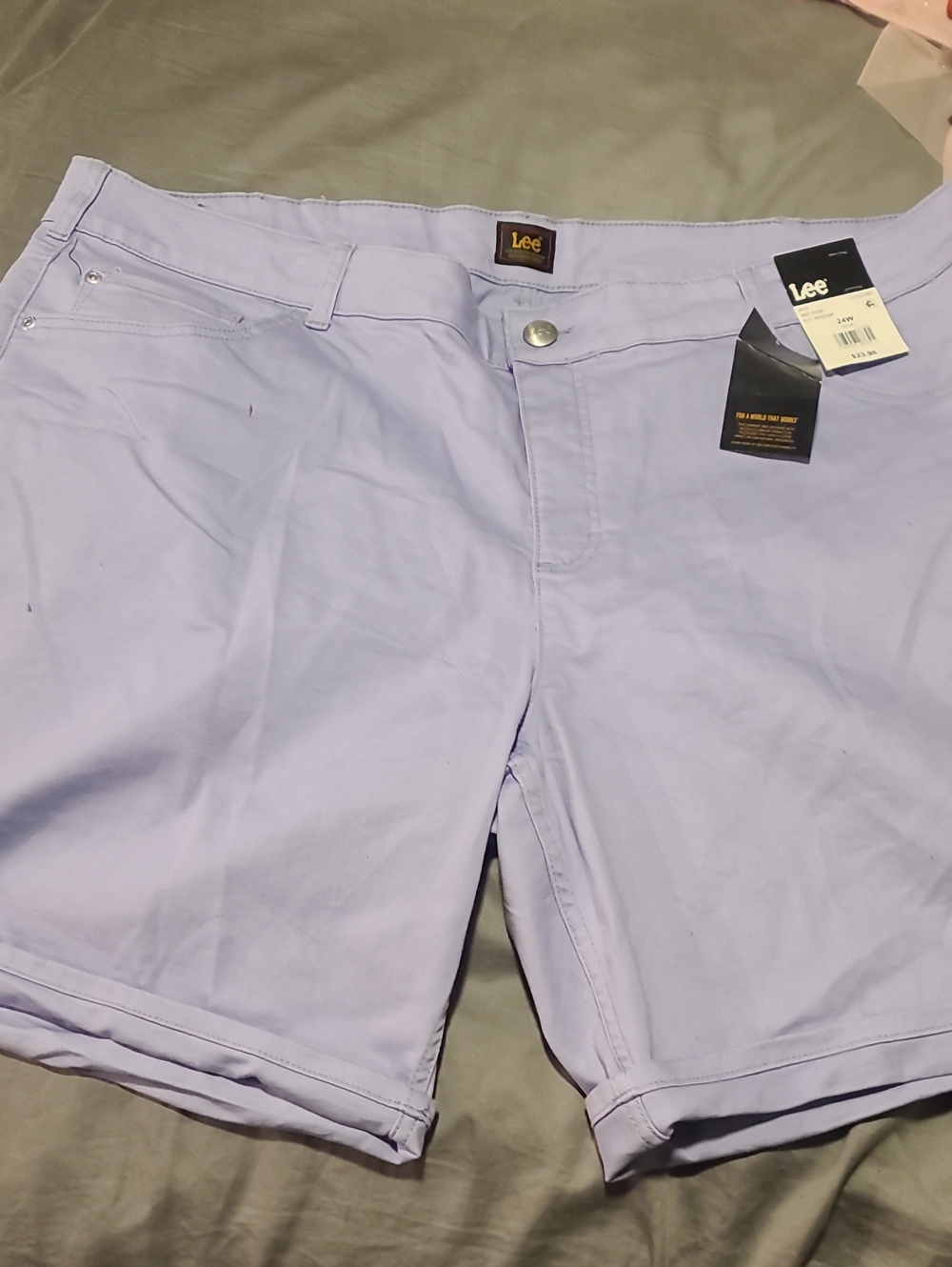 Lee Lavender Cotton Shorts